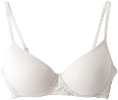 Cnhw Women's Ultra Thin Soft Comfortable Breathable Spun Silk Wireless Bra White 80/36C