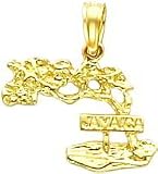 14K Gold Jamaica & Cypress Tree Charm