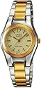 CASIO LADIES ANALOG TWO TONE GOLD DIAL LTP1253SG-9A