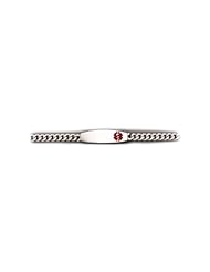Sterling Silver Medical Alert ID Curb Chain Bracelet - Length 7 Inch