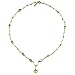 14K Gold Peridot & Prehnite Spur Necklace, MADE IN AMERICA