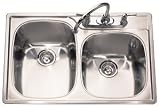 Kindred Noble C2233/95K/4E Combination Bowl Topmount Stainless Steel Sink