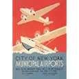 City of New York Municipal Airports (WPA) - 16x24 Giclee Fine Art Print framed in Black (20x30 finis