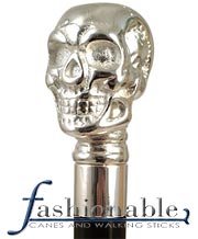 Skull Handle Walking Stick With Black Beechwood Shaft