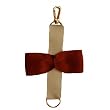 Bow Key Chain - Cappuccino/LightBlue