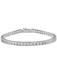 Princess Cut Diamond Channel Set 14K White Gold Tennis Bracelet (2.19 cttw, G-H Color, SI1 Clarity), 7.25 Inch