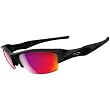 Oakley OO Flak Jacket Adult Asian Fit Polarized Designer Sunglasses - Polished Black/OO Red Iridium