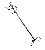 Modern Style Black Finish Metal Eight Hook Coat Hat Rack