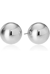14k White Gold Ball Stud Earrings