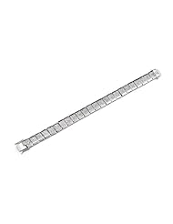 Cubic Zirconia And Sterling Silver Wide Bracelet
