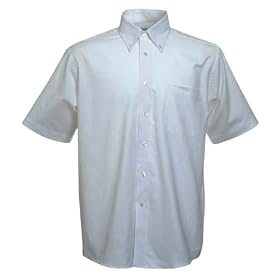 Fruit of the Loom Mens Oxford Short Sleeve Shirt
