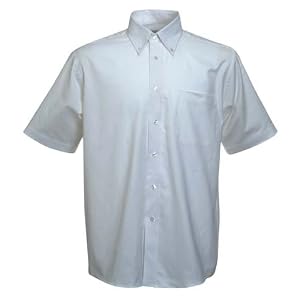 Fruit of the Loom Mens Oxford Short Sleeve Shirt