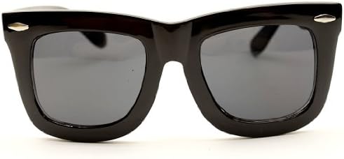 W187 Thick Bold Vintage Wayfarer Retro Sunglasses (black, uv400)