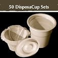 Big Save DisposaCups - Disposable Cups for use in Keurig&reg; Brewers - 50 Cups, Lids, Filters - 100% Disposable