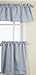 Lorraine Home Fashions Facets Room Darkening Blackout Tier Curtain Pair, 55 by 24-Inch, Blue