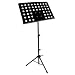 eSecure - HEAVY DUTY ORCHESTRAL SHEET MUSIC STAND WITH TRIPOD BASE with HEIGHT & ANGLE ADJUSTMENT- BLACK