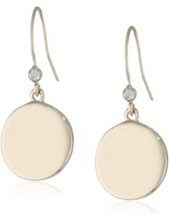 Kenneth Cole New York "Shiny Earrings" Gold Circle Drop Earrings