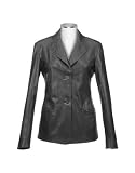 Forzieri Women's Black Italian Leather Blazer