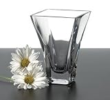 5.75 INCH CRYSTAL TRIANGULAR VASE