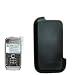 GENUINE ORIGINAL NOKIA E71 BLACK LEATHER WALLET CASE + SCREEN PROTECTOR