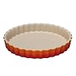 Le Creuset Stoneware Fluted Flan Dish, Volcanic, 24 cm