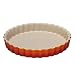 Le Creuset Stoneware Fluted Flan Dish, Volcanic, 24 cm
