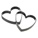 TWO NON-STICK HEART SHAPED EGG RINGS