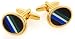 Elegant onyx, malachite, lapis and mother of pearl cufflinks with presentation box
