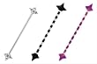 SPIKED BALL INDUSTRIAL BARBELL BRIND51PRPA- 1 1/2 PURPLE