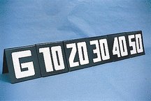 Football Sideline Marker - Black  White Numbers 