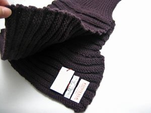 お買得！30％OFF  リボン ニット マフラー チョコブラウン ＜KONTESSA from イタリア＞