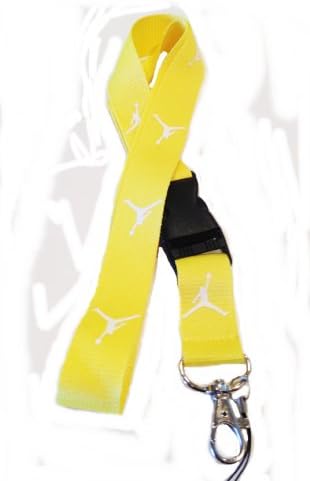 Michael Jordan Lanyard Jumpman Yellow/White Keychain Holder