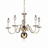 Kichler Lighting 1790PB 5 Light Chandelier, Polished Brass