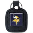 Minnesota Vikings Square Leather Key Chain - NFL Football Fan Shop Sports Team Merchandise