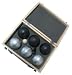 Weiblespiele 010208 - Boules-Set, 6-teilig in Holzkiste, schwarz/silber
