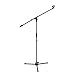Pyle Foldable Tripod Microphone Stand - Universal Mic Mount and Height Adjustable from 37.5' to 65.0' Inch High w/ Extending Telescoping Boom Arm Up to 28.0' - Knob Tension Lock Mechanism PMKS3