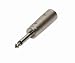 Tools & Hardware : 1/4' MALE TO 3P MIC MALE ADAPTER NICKEL PLATED