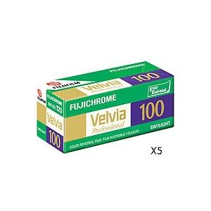 Fujifilm Fujichrome Velvia RVP 100 Color Slide Film, ISO 100, 120 Size, 5 Pack,... by