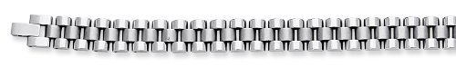 Sterling Silver Stainless Steel Rolex Link Mens Bracelet