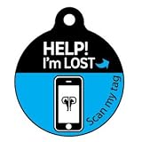Platinum Pets The Original Smartphone Dog ID Tag with GPS, Medium, Blue