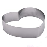 On Sale Fat Daddio's Stainless Steel Heart Cake and Pastry Ring, 9.375 Inch x 2 Inch