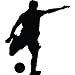 TheVinylGuru Soccer Wall Decals Male Futbol Player Art Mural - Size: 12 in. (10.4