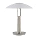 ORE International 6276 18-Inch Touch Table Lamp, Brushed Nickel with Glass Mushroom Lamp Shade