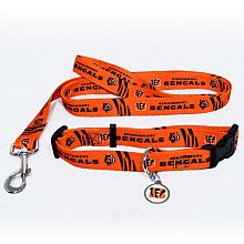 Cincinnati Bengals Dog Collar & Leash Set