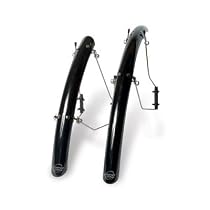 Planet Bike SpeedEZ Road Front and Rear Bicycle Fender Set (Silver Aluminum, 35mm Wide)