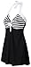 Simplicity Women's Plus Size One Piece Halter Sailor Swimsuit Cover Up Swimdress