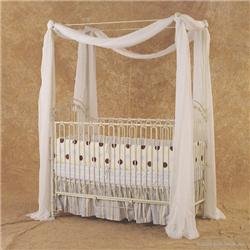 Bratt Decor Venetian Iron Crib Color: Antique White