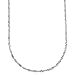 14k White Gold 1.5mm Solid Diamond Cut Rope Chain Necklace, 20"
