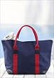 Navy Blue Beach Bag Tote