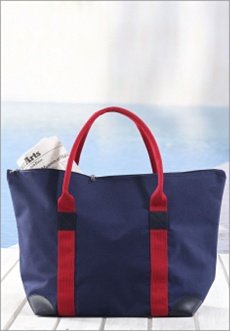 Navy Blue Beach Bag Tote